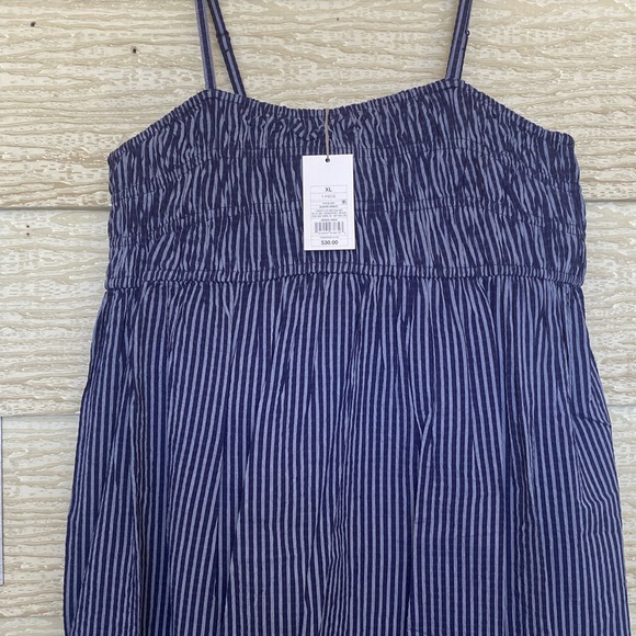 NEW! Striped Blue and White Maxi Dress - Picture 3 of 4